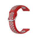 22mm Universal Sports Two Colors Silicone Replacement Strap Watchband(Red Grey)