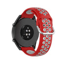22mm Universal Sports Two Colors Silicone Replacement Strap Watchband(Red Grey)