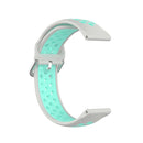 22mm Universal Sports Two Colors Silicone Replacement Strap Watchband(Grey Teal)