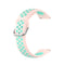 22mm Universal Sports Two Colors Silicone Replacement Strap Watchband(Light Pink Teal)