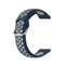 22mm Universal Sports Two Colors Silicone Replacement Strap Watchband(Midnight Blue Grey)