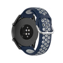 22mm Universal Sports Two Colors Silicone Replacement Strap Watchband(Midnight Blue Grey)