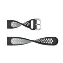 22mm Universal Sports Two Colors Silicone Replacement Strap Watchband(Midnight Blue Grey)