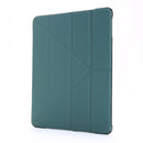 For iPad Air 2 Airbag Deformation Horizontal Flip Leather Case with Holder & Pen Holder(Dark Green)