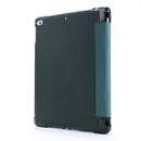 For iPad Air 2 Airbag Deformation Horizontal Flip Leather Case with Holder & Pen Holder(Dark Green)