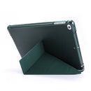 For iPad Air 2 Airbag Deformation Horizontal Flip Leather Case with Holder & Pen Holder(Dark Green)