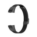 For Fitbit Alta / Alta HR / ACE Watch Button Mesh Metal Replacement Strap Watchband, Size:L(Black)