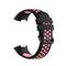 For Fitbit Charge 4 / Charge 3 / Charge 3 SE Watch Button Two Colors Silicone Replacement Strap Watchband(Black Pink)