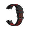 For Fitbit Charge 4 / Charge 3 / Charge 3 SE Watch Button Two Colors Silicone Replacement Strap Watchband(Black Red)