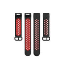 For Fitbit Charge 4 / Charge 3 / Charge 3 SE Watch Button Two Colors Silicone Replacement Strap Watchband(Black Red)
