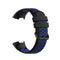 For Fitbit Charge 4 / Charge 3 / Charge 3 SE Watch Button Two Colors Silicone Replacement Strap Watchband(Black Blue)