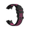 For Fitbit Charge 4 / Charge 3 / Charge 3 SE Watch Button Two Colors Silicone Replacement Strap Watchband(Black Rose Red)