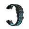 For Fitbit Charge 4 / Charge 3 / Charge 3 SE Watch Button Two Colors Silicone Replacement Strap Watchband(Black Teal)