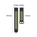 For Fitbit Charge 4 / Charge 3 / Charge 3 SE Watch Button Two Colors Silicone Replacement Strap Watchband(Black Teal)