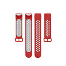 For Fitbit Charge 4 / Charge 3 / Charge 3 SE Watch Button Two Colors Silicone Replacement Strap Watchband(Red Grey)