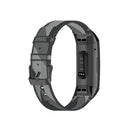 For Fitbit Charge 4 / Charge 3 / Charge 3 SE Stainless Steel Head Grain Nylon Denim Replacement Strap Watchband(Gray Stripe)