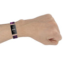 For Fitbit Charge 4 / Charge 3 / Charge 3 SE Stainless Steel Head Grain Nylon Denim Replacement Strap Watchband(Gray Stripe)