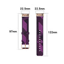 For Fitbit Charge 4 / Charge 3 / Charge 3 SE Stainless Steel Head Grain Nylon Denim Replacement Strap Watchband(Blue Stripe)