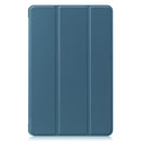 For Huawei MatePad 10.4 Custer Pattern Pure Color Tablet Horizontal Flip Leather Case with Three-folding Holder & Sleep / Wake-up Function(Dark Green)