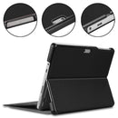 For Microsoft Surface Go 2 / Surface Go Voltage Elastic Texture Horizontal Flip Leather Case with Holder(Black)