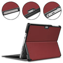 For Microsoft Surface Go 2 / Surface Go Voltage Elastic Texture Horizontal Flip Leather Case with Holder(Wine Red)