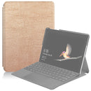 For Microsoft Surface Go 2 / Surface Go Voltage Elastic Texture Horizontal Flip Leather Case with Holder(Rose Gold)