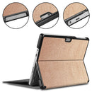 For Microsoft Surface Go 2 / Surface Go Voltage Elastic Texture Horizontal Flip Leather Case with Holder(Rose Gold)