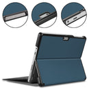 For Microsoft Surface Go 2 / Surface Go Voltage Elastic Texture Horizontal Flip Leather Case with Holder(Dark Green)