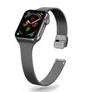 For Apple Watch Series 7 41mm / 6 & SE & 5 & 4 40mm / 3 & 2 & 1 38mm Milanese Stainless Steel Watch Band(Black)