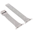 For Apple Watch Series 7 41mm / 6 & SE & 5 & 4 40mm / 3 & 2 & 1 38mm Milanese Stainless Steel Watch Band(Silver)