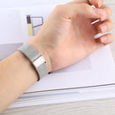 For Apple Watch Series 7 41mm / 6 & SE & 5 & 4 40mm / 3 & 2 & 1 38mm Milanese Stainless Steel Watch Band(Silver)