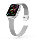 For Apple Watch Series 7 41mm / 6 & SE & 5 & 4 40mm / 3 & 2 & 1 38mm Milanese Stainless Steel Watch Band(Silver)