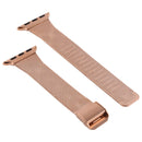For Apple Watch Series 7 41mm / 6 & SE & 5 & 4 40mm / 3 & 2 & 1 38mm Milanese Stainless Steel Watch Band(Rose Gold)