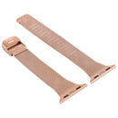 For Apple Watch Series 7 41mm / 6 & SE & 5 & 4 40mm / 3 & 2 & 1 38mm Milanese Stainless Steel Watch Band(Rose Gold)