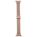For Apple Watch Series 7 41mm / 6 & SE & 5 & 4 40mm / 3 & 2 & 1 38mm Milanese Stainless Steel Watch Band(Rose Gold)