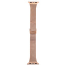 For Apple Watch Series 7 41mm / 6 & SE & 5 & 4 40mm / 3 & 2 & 1 38mm Milanese Stainless Steel Watch Band(Rose Gold)