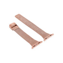 For Apple Watch Series 7 41mm / 6 & SE & 5 & 4 40mm / 3 & 2 & 1 38mm Milanese Stainless Steel Watch Band(Rose Pink)