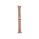 For Apple Watch Series 7 41mm / 6 & SE & 5 & 4 40mm / 3 & 2 & 1 38mm Milanese Stainless Steel Watch Band(Rose Pink)