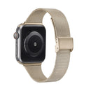 For Apple Watch Series 7 41mm / 6 & SE & 5 & 4 40mm / 3 & 2 & 1 38mm Milanese Stainless Steel Watch Band(Vintage Gold)