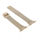For Apple Watch Series 7 41mm / 6 & SE & 5 & 4 40mm / 3 & 2 & 1 38mm Milanese Stainless Steel Watch Band(Vintage Gold)