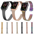 For Apple Watch Series 7 41mm / 6 & SE & 5 & 4 40mm / 3 & 2 & 1 38mm Milanese Stainless Steel Watch Band(Rose Gold)
