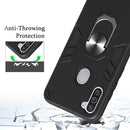 For Samsung Galaxy A11 / M11 2 in 1 Armour Series PC + TPU Protective Case with Ring Holder(Rose Gold)