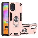 For Samsung Galaxy A31 2 in 1 Armour Series PC + TPU Protective Case with Ring Holder(Rose Gold)