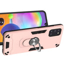 For Samsung Galaxy A31 2 in 1 Armour Series PC + TPU Protective Case with Ring Holder(Rose Gold)