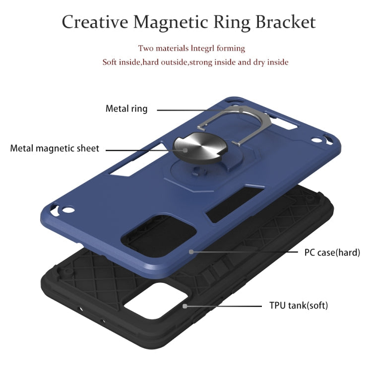 For Samsung Galaxy A31 2 in 1 Armour Series PC + TPU Protective Case with Ring Holder(Rose Gold)