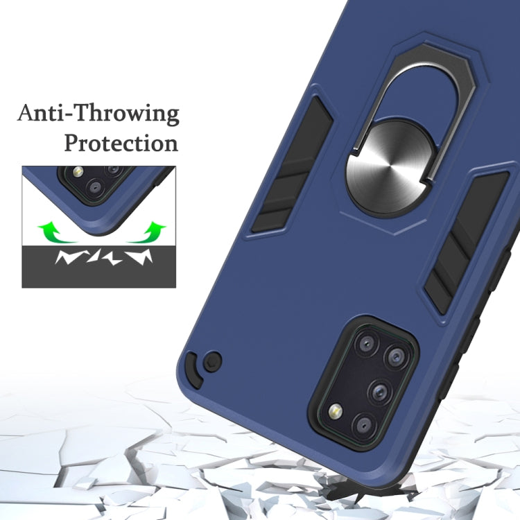 For Samsung Galaxy A31 2 in 1 Armour Series PC + TPU Protective Case with Ring Holder(Rose Gold)