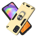 For Samsung Galaxy A31 2 in 1 Armour Series PC + TPU Protective Case with Ring Holder(Gold)