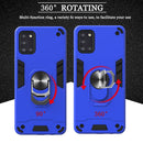 For Samsung Galaxy A31 2 in 1 Armour Series PC + TPU Protective Case with Ring Holder(Black)