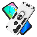 For Motorola Moto G8 Power 2 in 1 Armour Series PC + TPU Protective Case with Ring Holder(Silver)