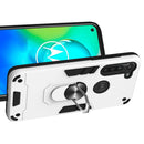 For Motorola Moto G8 Power 2 in 1 Armour Series PC + TPU Protective Case with Ring Holder(Silver)